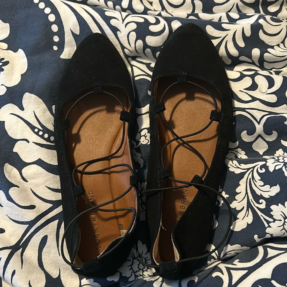 Size 10 Black Lucky Brand Shoes, Like new condition